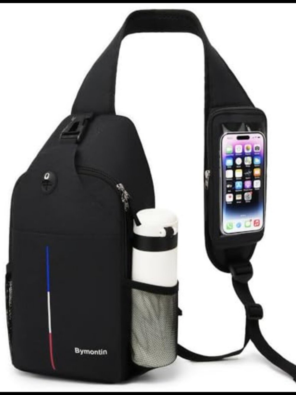 Crossbody Sling Backpack Touch Screen Phone Pocket Hiking Daypack